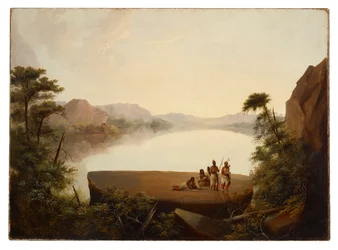 Landschaft mit Indianern